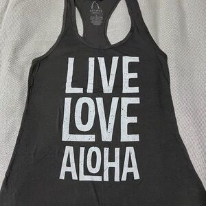 Live Love Aloha dark gray Tank Top